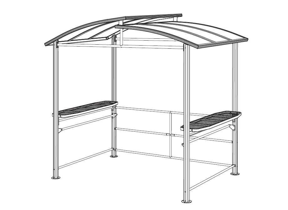 Útmutató a 8 x 5 láb méretű BBQ pavilon felszereléséhez keménytetőre
