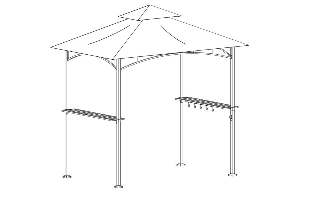 Acél grill pavilon telepítési utasítások