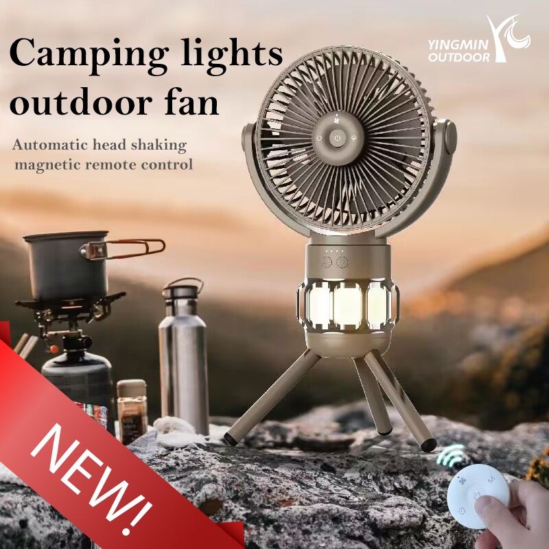 Kempingventilátor LED lámpával