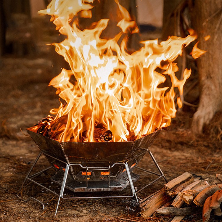 Összecsukható Tábortűz Grill Camping Fire Pit