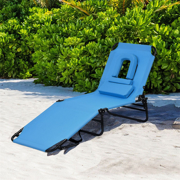 Kültéri összecsukható Beach Chaise nyugágy