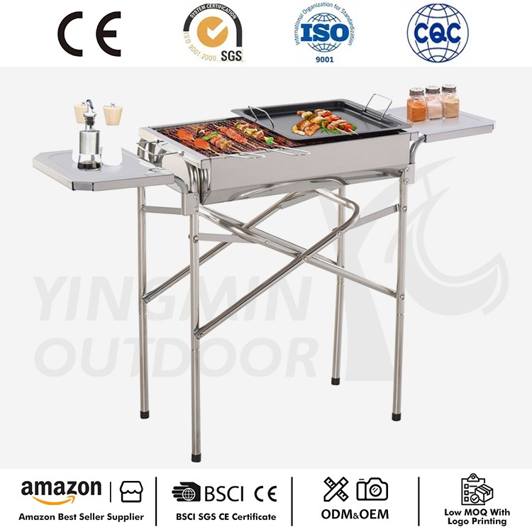 Hordozható BBQ faszén barbecue grill