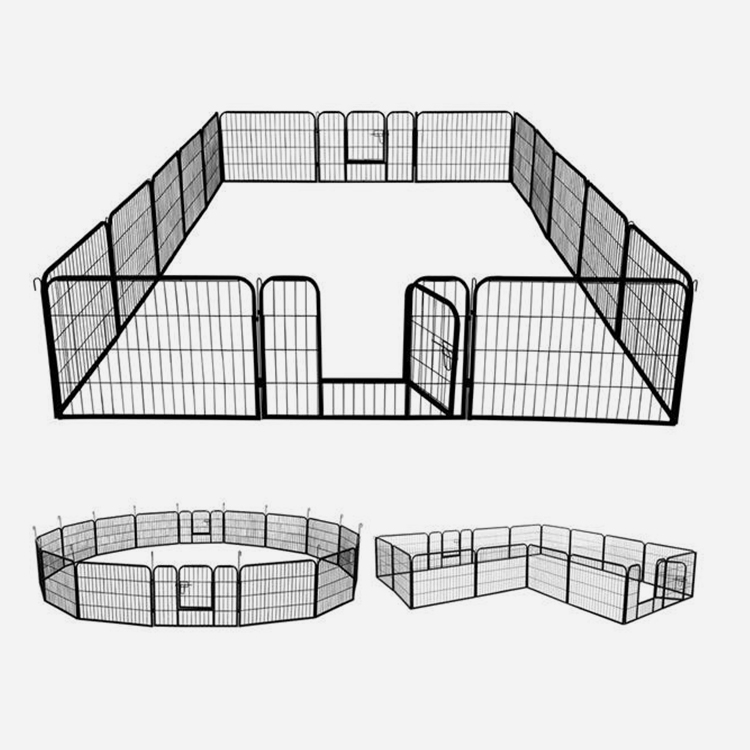 16 Panel Fém Pet Dog Járóka Kennel
